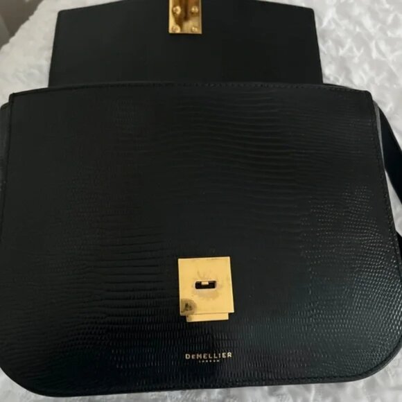 Demellier Vancouver crossbody bag (Authentic Croc/lizzard black) - Picture 2 of 9